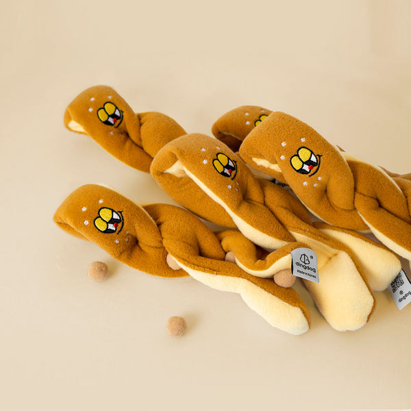 Twisted bread stick nose work toy